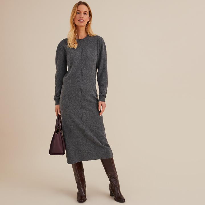 Actual product image Anne Weyburn Langärmeliges Wollkleid (38)