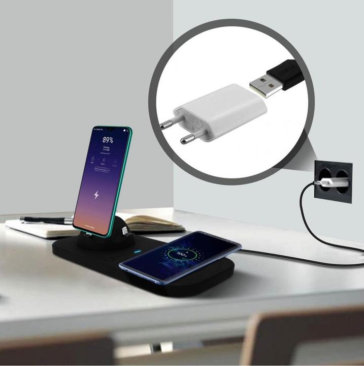 Produktbild Akashi USB-C / Lightning / Micro-USB / QI 4-in-1 Ladestation (10 W)