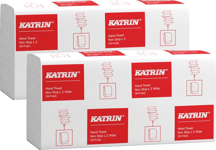Image du produit Katrin Essuie-mains W-Fold Interfold Classic Non Stop L 2 (3000 x)