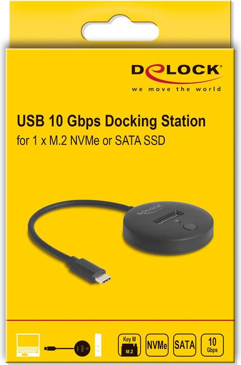 Image du produit Delock Station d'accueil M.2 pour SSD M.2 NVMe / SATA avec USB 10