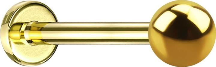 Produktbild Star Piercing Micro Labret vergoldet mit Kugel (Titan G23, ohne Messing)