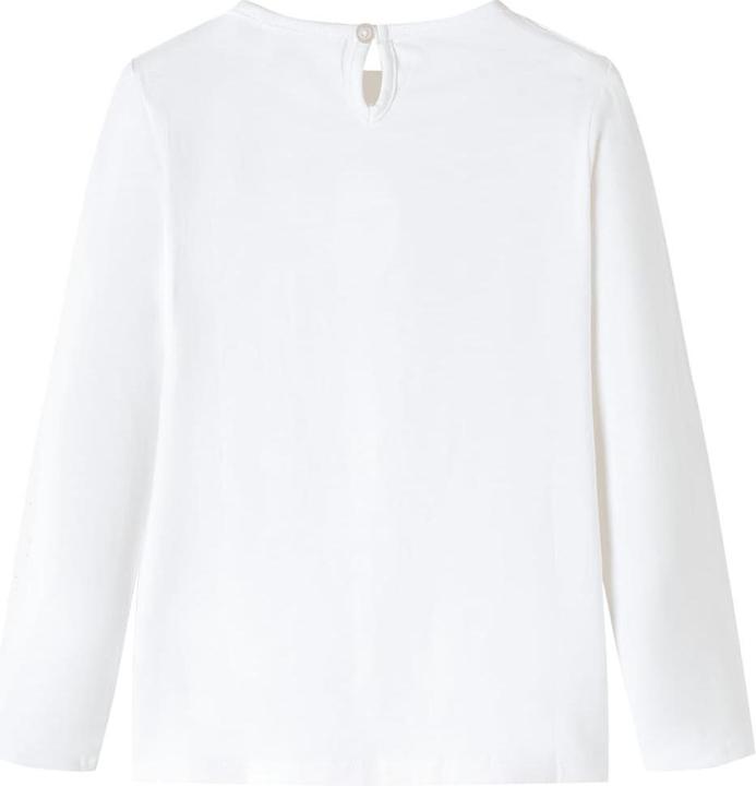 Actual product image VidaXL Children's long-sleeved shirt ecru 128,Material: 95 % cotton. 5 (128)