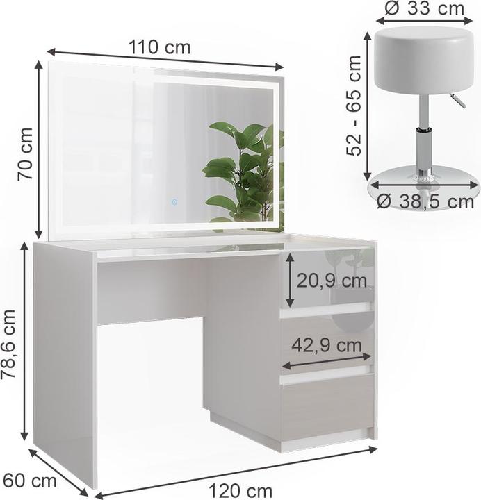 Produktbild Vicco Marla (120 x 60 x 78.5 cm)
