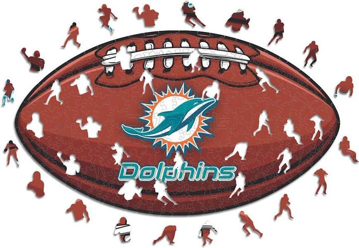 Image du produit Iconic NFL - Miami Dolphins– Football avec Logo - Puzzle en bois Taille L (500 pièces) (500 pièces)