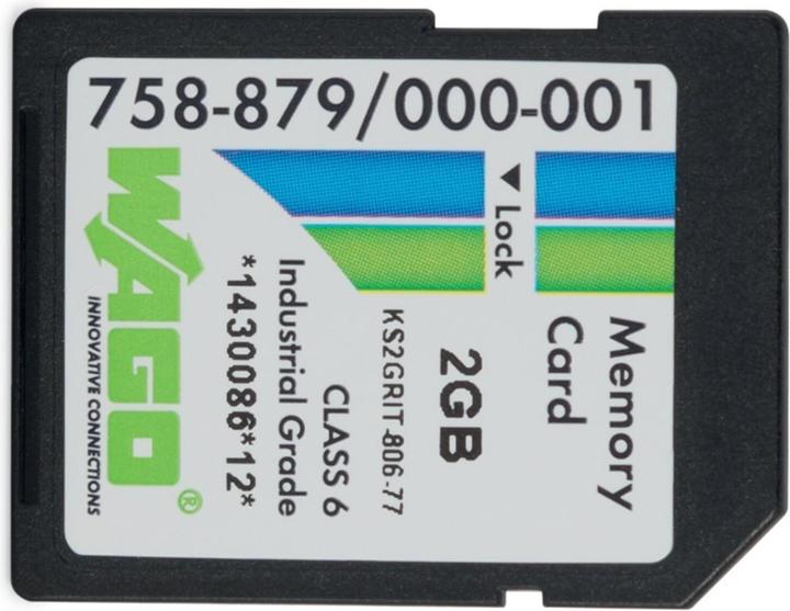 Wago 758-879/000-001 - 2 GB - SD - NAND - 20 MB/s - 17 MB/s - Schwarz (2 GB, SD)