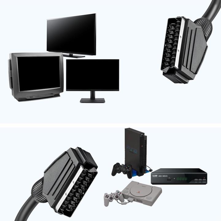 Produktbild LinQ Scart-Videokabel 3m (3 m, Scart)