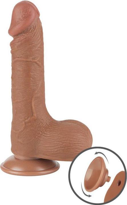 Lovetoy Skin-Schiebe-Dildo 19,5 cm (Ø 3,7 cm) - Braun