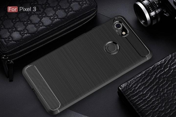 Produktbild Screenguard Google Pixel 3 Hülle Carbon Brushed Soft TPU (Google Pixel 3)