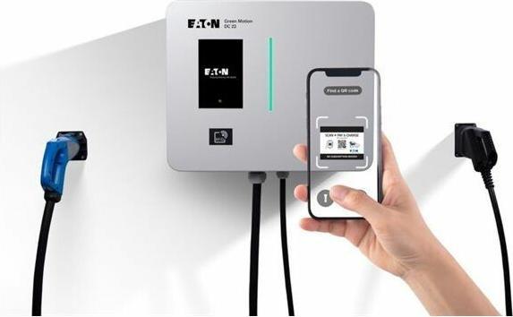 Eaton Motion DC 22 EV charging station Online CCS 2 connector RJ45 communication interface (Type 2, 22 kW, 32 A)
