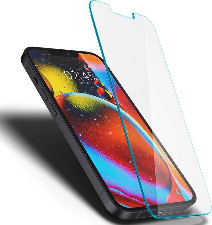 Produktbild Spigen EZ FIT Gehärtetes Glas Displayschutzfolie Mit Montagerahmen Apple iPhone 13 Mini 2-pack (2 Stück, Apple iPhone 13 mini)