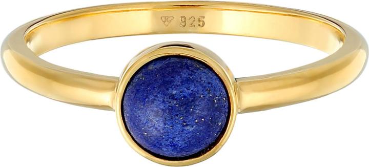 Actual product image Elli PREMIUM Ring Lapis Lazuli Gemstone Solitaire 925 Silver (56, 925 Silver)