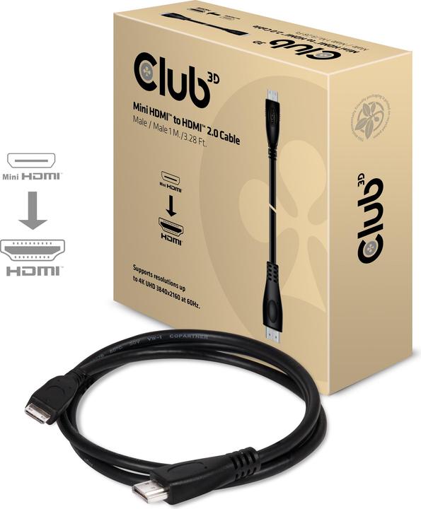 Club 3D HDMI (Typ A) — mini HDMI (Typ C) (1 m, HDMI)