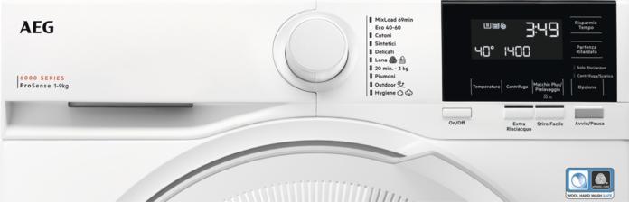 Immagine prodotto AEG LR6G94OW lavatrice Caricamento frontale 9 kg 1351 Giri/min A Bianco (9 kg, A sinistra)