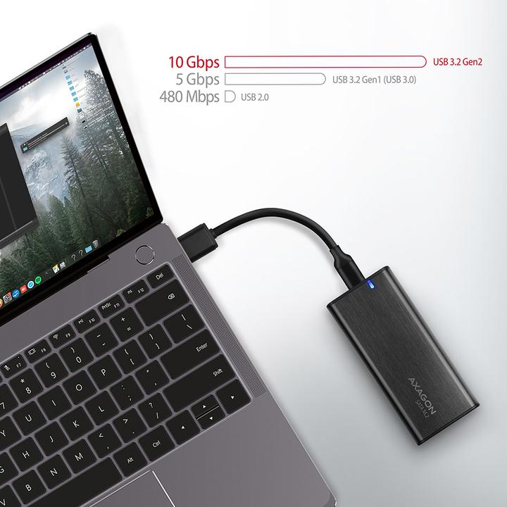 Immagine prodotto Axagon EEM2-SBC custodia esterna per SSD M.2 USB-C 3.2 Gen 2 (M.2 2280)