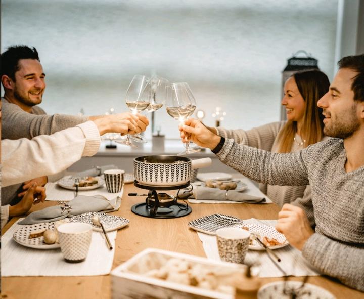 Immagine prodotto Kadastar Fonduta Caquelon Foglie Ø 22 cm, Bianco (2 l)
