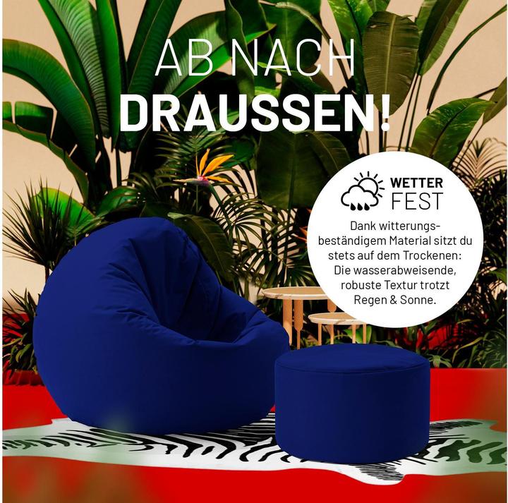 Image du produit Lumaland Sitzsack 45 x 25 cm, Navyblau