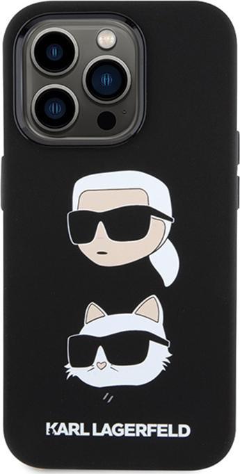 Actual product image Karl Lagerfeld KLHCP15XSDHKCNK iPhone 15 Pro Max 6.7" czarny/black Silicone Karl&Choupette Head (Apple iPhone 15 Pro Max)