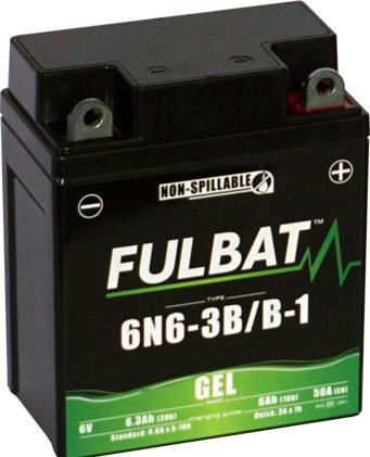 Image du produit Fulbat Batterie moto Gel 6N6-3B/B1 GEL 6V 6Ah (6 V, 6.30 Ah, 50 A)