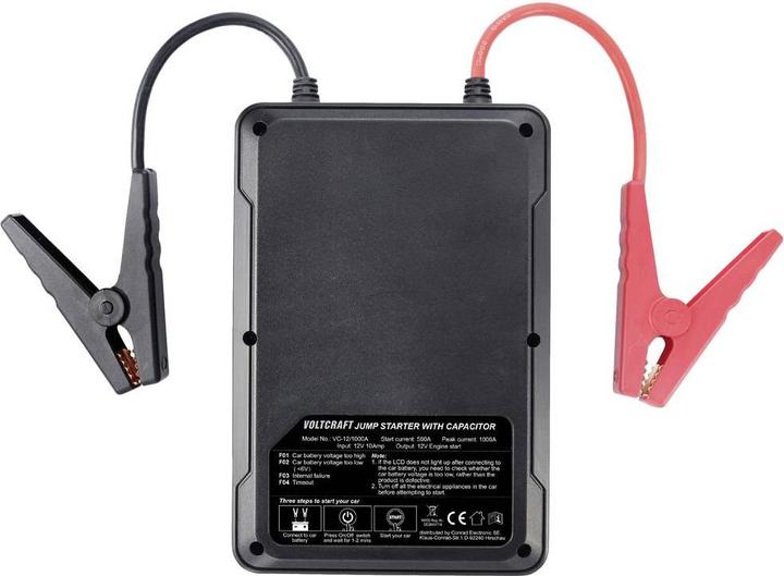 Productafbeelding Voltcraft Snelstartsysteem VC-12/1000A VC-13998130 Starthulpstroom (12 V)=500A Condensatortechniek (1000 A)