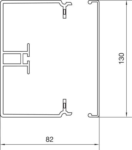 Produktbild Hager Leitungsführungskanal mitGeraete/Trennwandeinbauoption PVC FB (Kabeldurchlass, 200 cm)