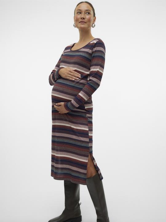 Produktbild Mamalicious Normal geschnitten Rundhals Midikleid Kleid (L)