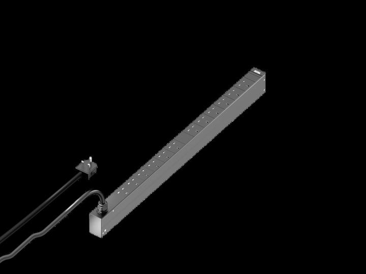 Actual product image Rittal 7979812 PDU basic UK 13A/1P UK Plug 12x BS1363 PDU Basic Power Distribution