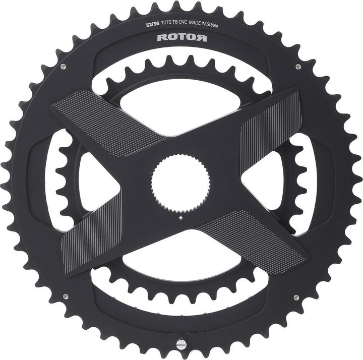 Actual product image Rotor Bike Components Aldhu Direct Mount Double Chainring Round (52)