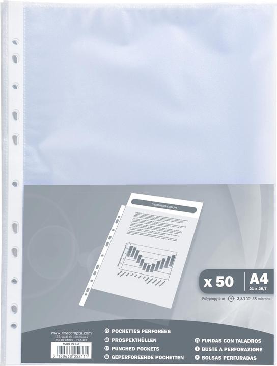Produktbild Exacompta Hüllen und Taschen (A4, 50 x)