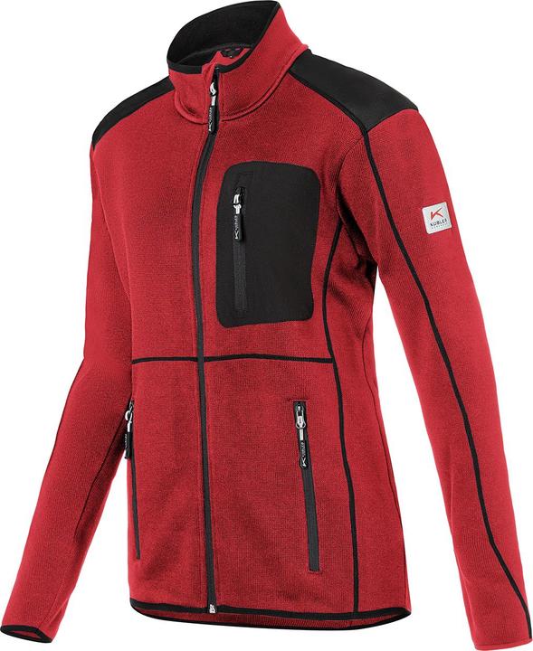 Kübler Strickjacke Damen mittelrot/schwarz Form 1444 Grösse XL (XL)