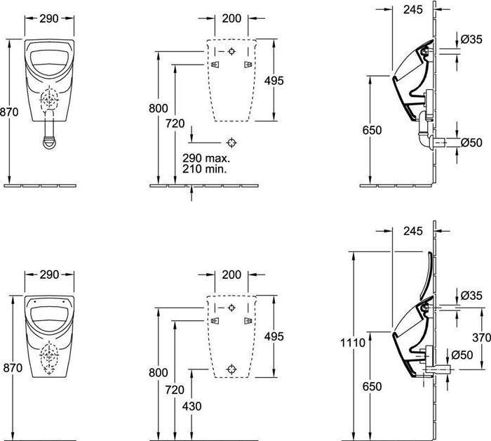Produktbild Villeroy & Boch Absaug-Urinal Compact