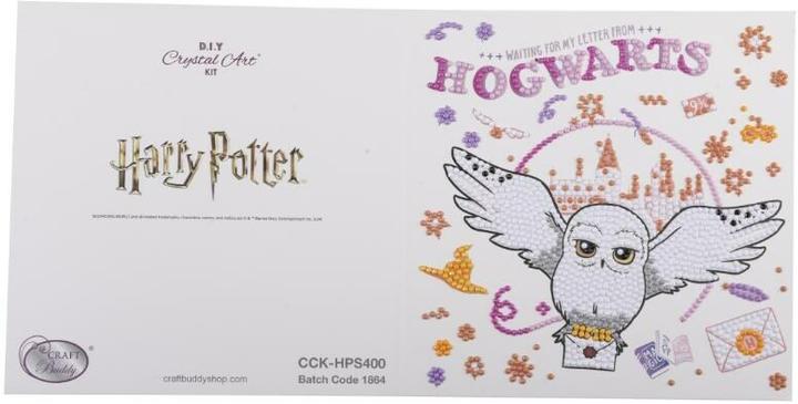 Produktbild Craft Buddy Hogwarts & Hedwig, 18x18cm Crystal Art Card