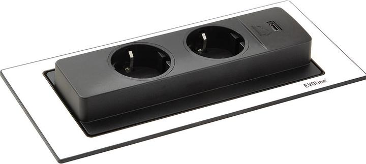 Actual product image Evoline BackFlip, weiss matt, Schuko