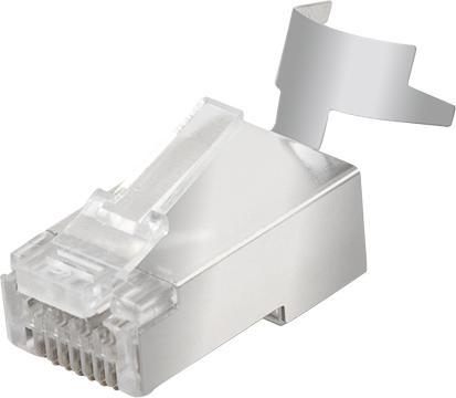 Produktbild LogiLink Cat.6A RJ45 Modular Stecker für Cat.6A & Cat.7 Verlegekabel, 10er Pack (Netzwerkkabel Stecker)