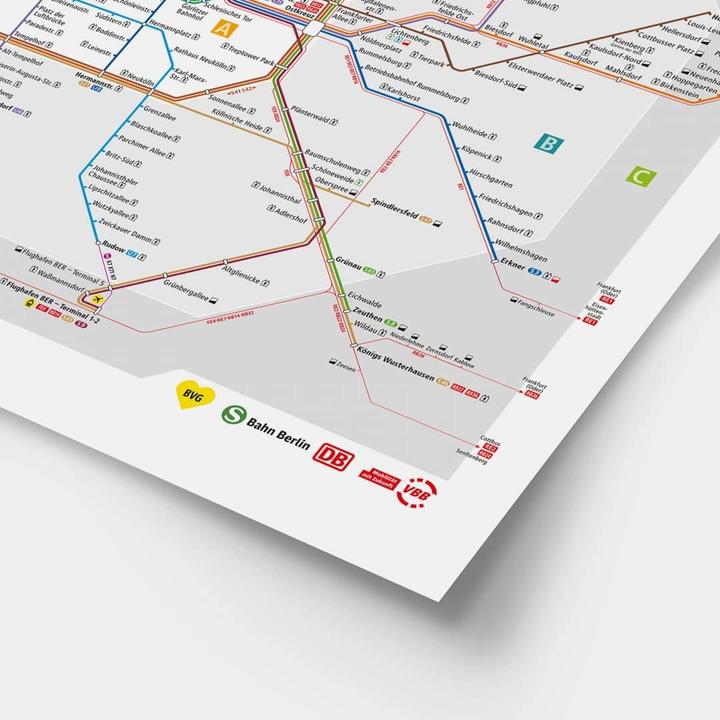 Produktbild BVG Berlin - Netzplan Berlin (120 x 100 cm)