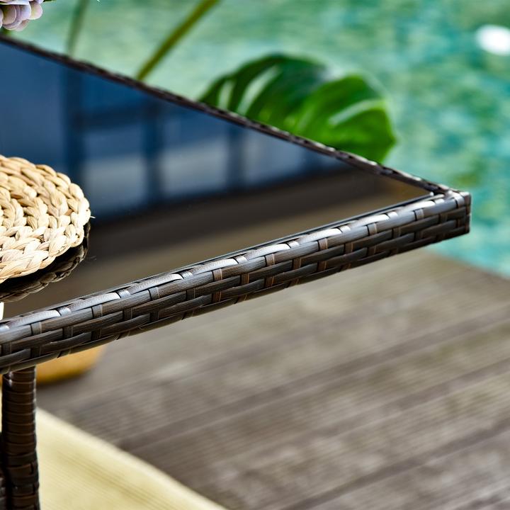 Produktbild Outsunny Gartentisch mit zusätzlichem Stauraum (85 cm)