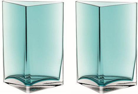 Produktbild Leonardo Vase Centro Dreieck 23cm türkis (2 x)