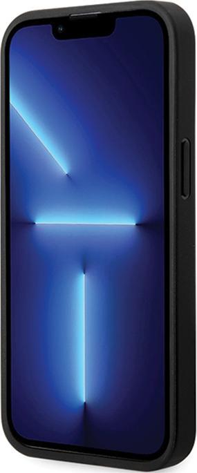 Actual product image BMW Case BMHCP13X22NBCK iPhone 13 Pro Max 6.7" czarny/black hardcase Leather Carbon (Apple iPhone 13 Pro Max)