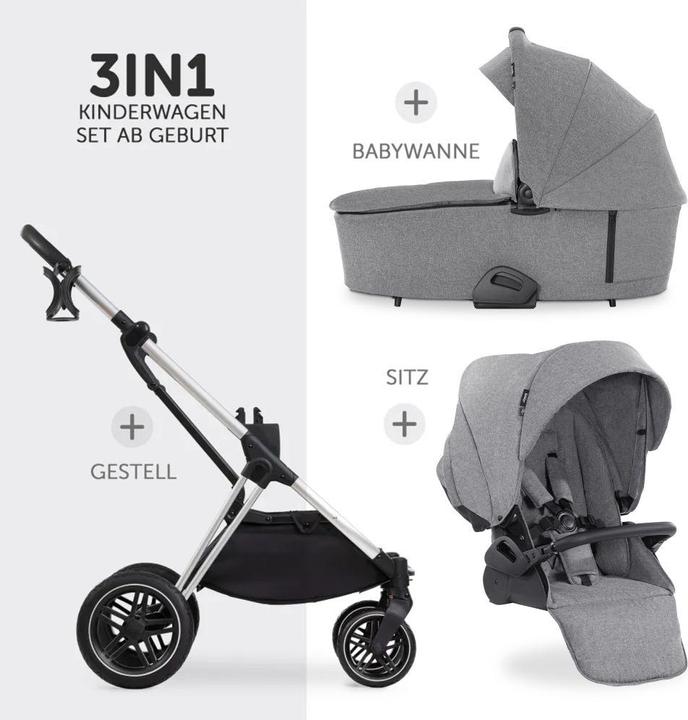 Produktbild Hauck 3in1 Kinderwagen-Set Vision X Trio Set Black
