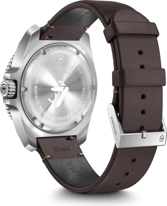 Produktbild Victorinox Journey 1884, Taucheruhr, Herrenuhr, 43 cm, Ziffernblatt schwarz, Leder Armband braun (Taucheruhr, 43 mm)
