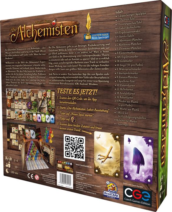 Actual product image Czech games edition CZ034 - The alchemists, Board game, 2-4 players, from 14 years (DE edition) (German)