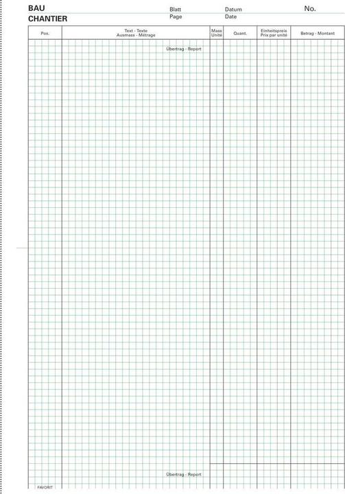 Actual product image Favorit Devis measurement book (100 x)