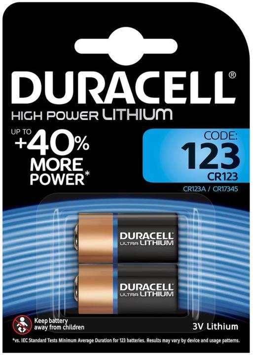 Image du produit Duracell High Power Lithium (2 pcs, CR123A, 1400 mAh)