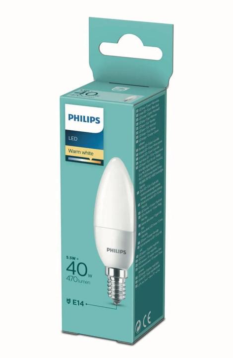 Actual product image Philips LED candle lamp (E14, 5 W, 470 lm, 1 x, F)