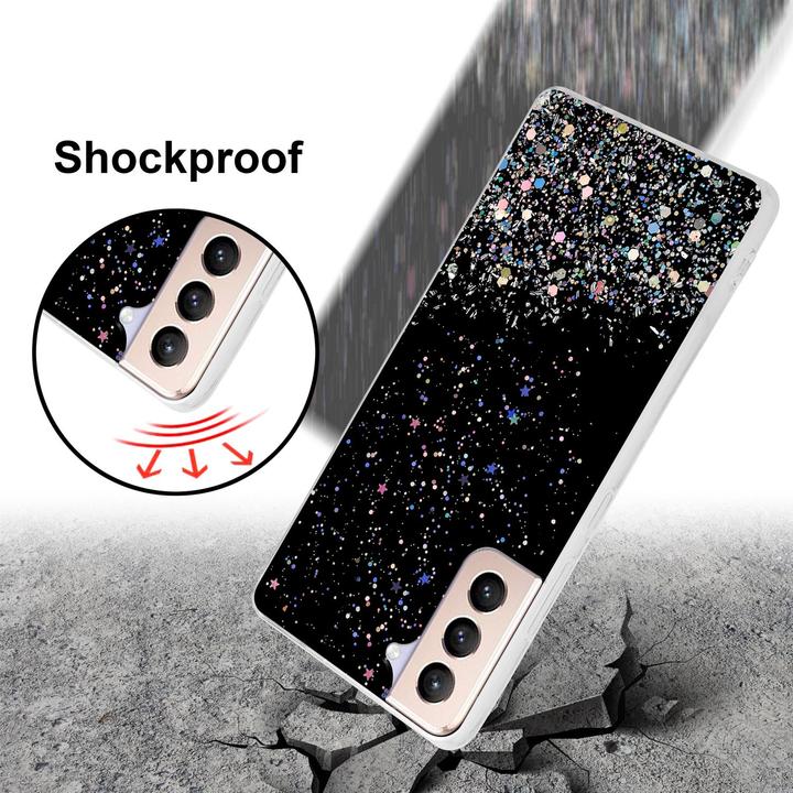 Productafbeelding Cadorabo TPU hoes fonkelende glitters (Samsung Galaxy S21+)