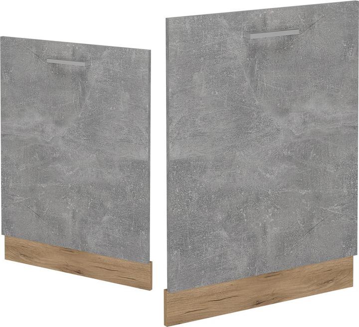 Actual product image Vichy Geschirrspülblende R-Line, Beton/Goldkraft Eiche, 60 cm, AP Eiche