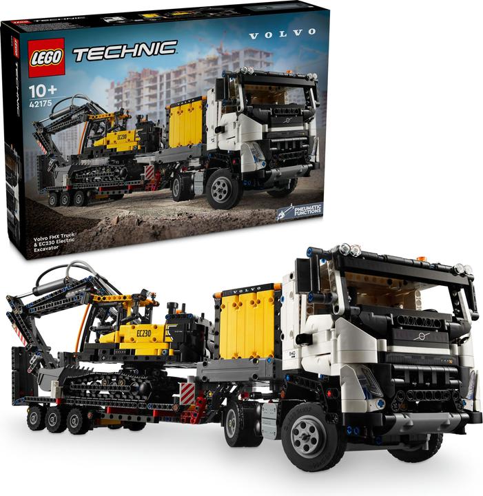 Produktbild LEGO Volvo FMX LKW mit EC230 Electric Raupenbagger (42175, LEGO Technic)