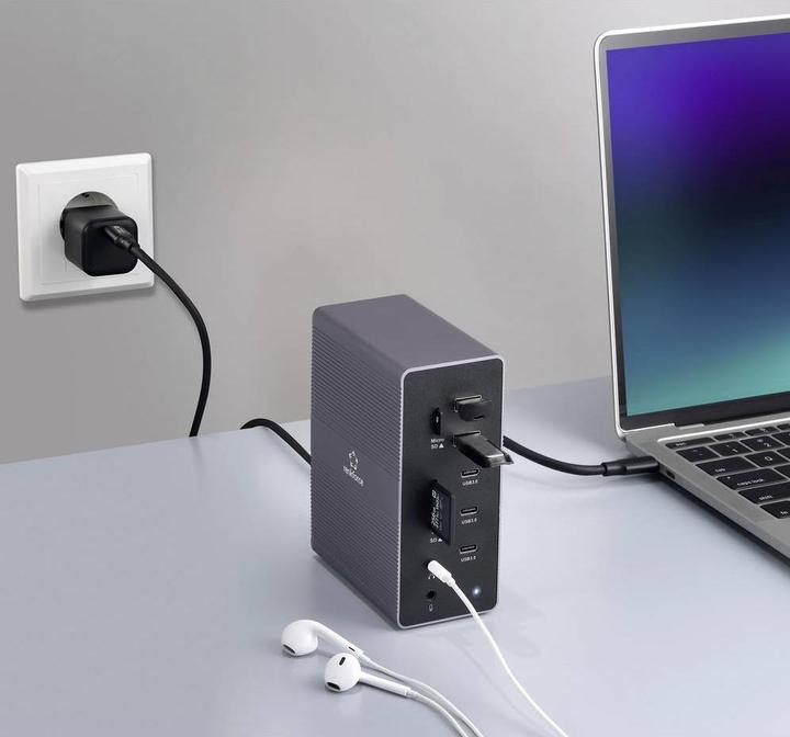 Image du produit Renkforce Station d'accueil USB-C® RF-DKS-910 Convient pour la marque Stations d'accueil : U (USB-C)