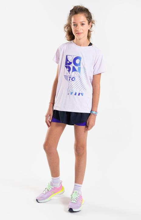 Actual product image Kiprun Laufshirt kurzarm Mädchen atmungsaktiv - Dry+ 500 lila (164)