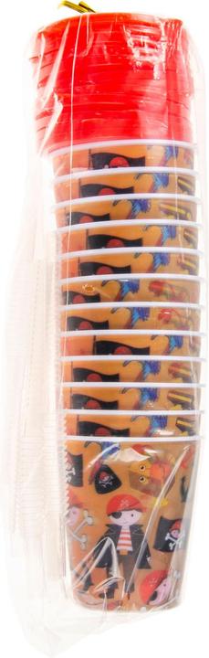 LG-Imports Tazza con coperchio e cannuccia piratesca, 12 pezzi.