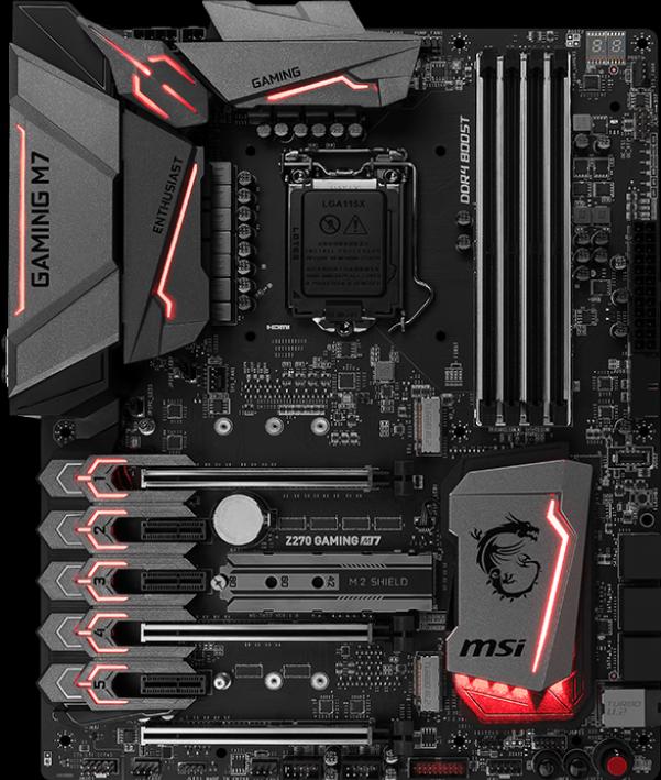 Image du produit MSI Z270 Gaming M7 (LGA 1151, Intel Z270, ATX)